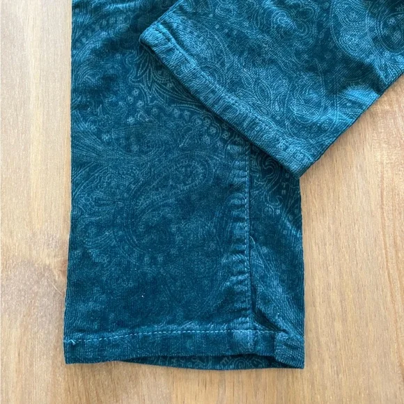Elle Teal Paisley-Print Straight Leg Jeans - Picture 10 of 11